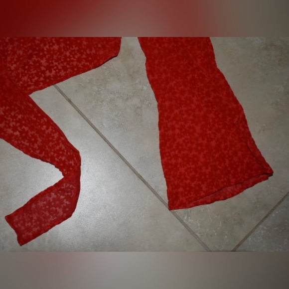 Wild Fable Velvet Floral Retro Cross Tie Crop Top Cardigan Size Large - Picture 3 of 7